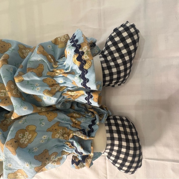 Handmade Raggedy clown Doll - Teddy Bear Outfit Vintage Inspired - Picture 6 of 12